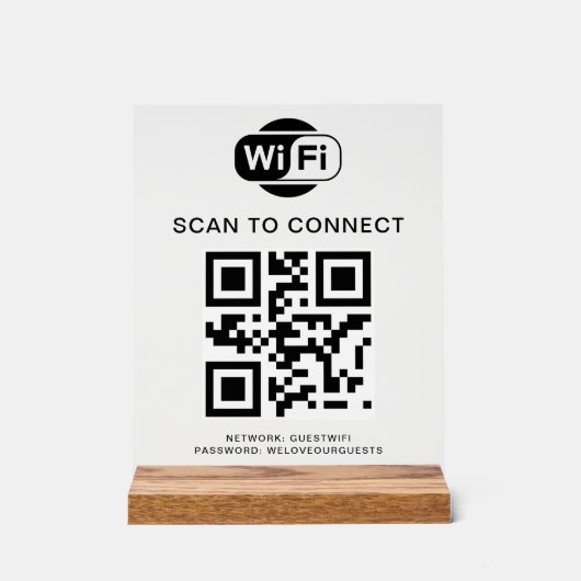 Mot de passe Wifi | Analyse du code QR pour se con (Recto)