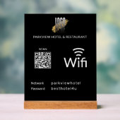 Mot de passe Wifi Black Business QR Code (Neutre)