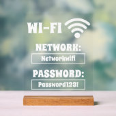 Mot de passe Wifi blanc moderne et réseau (Neutre)