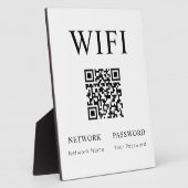 Mot de passe Wifi minimal avec plaque de code QR (Côté)