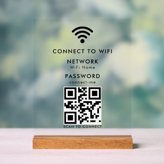 Mot de passe Wifi | Scannez le code QR pour vous c (Neutre)