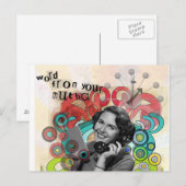 Mot femme rétro de votre carte postale mère (Devant / Derrière)