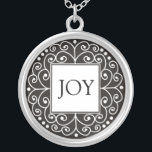 Mot inspiré - pendentif de JOIE<br><div class="desc">Portez un pendentif de mot avec le mot inspiré JOIE pour motiver et s'inspirer ou pour les donner comme cadeau unique et mémorable pour votre famille et amis. Le collier de message avec les conceptions originales combinent l'inspiration avec la beauté. Vous pouvez également customiser le pendentif d'argent sterling avec votre...</div>