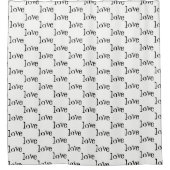 Mot noir et blanc Amour Motif rideau de douche (Devant)