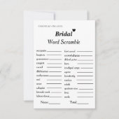 Mot nuptiale griffe nuptiale carte de jeu douche n (Devant)