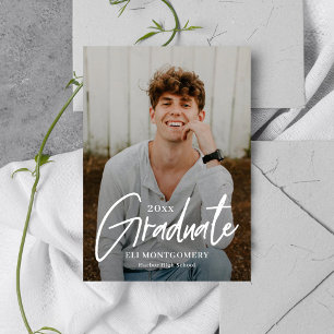 Mot peint Editable Colour Graduation Invitation