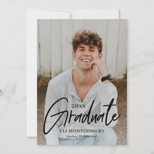 Mot peint Editable Colour Graduation Invitation (Devant)