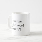 mot schnauzer tasse à café (Devant gauche)