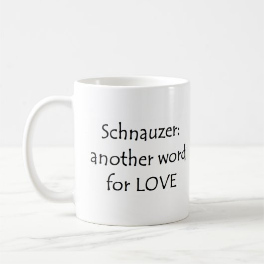 mot schnauzer tasse à café (Gauche)