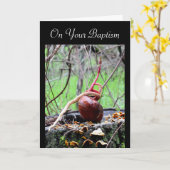 Mot vivant Buckeye Tree Sprout Carte de baptême ad (Fleur jaune)