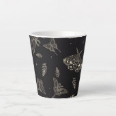 mot vlinderpatroon Latte Mok (Voorkant)