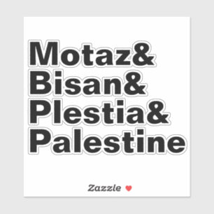 Motaz & Bisan & Plestia & Palestina - vrije pers Sticker