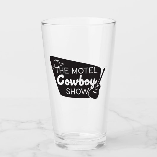 Motel Cowboy Show Pint Glass Glas (Voorkant)