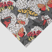 Moten op witte hydrangea tissuepapier (Detail)