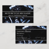 Moteur de motocyclette photo - Carte de visite méc (Devant / Derrière)