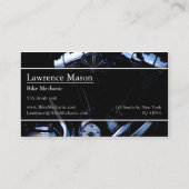 Moteur de motocyclette photo - Carte de visite méc (Dos)