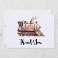 Moteur de train rose Vintage Steampunk Merci
