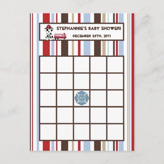 Moteur d'incendie Nojo de carte de bingo gravée (Devant)