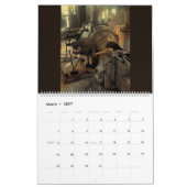 Moteurs industriels vintages de calendrier mural (Mar 2027)