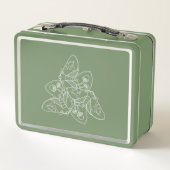 Moth and Mushroom Metal Lunchbox (Achterkant)