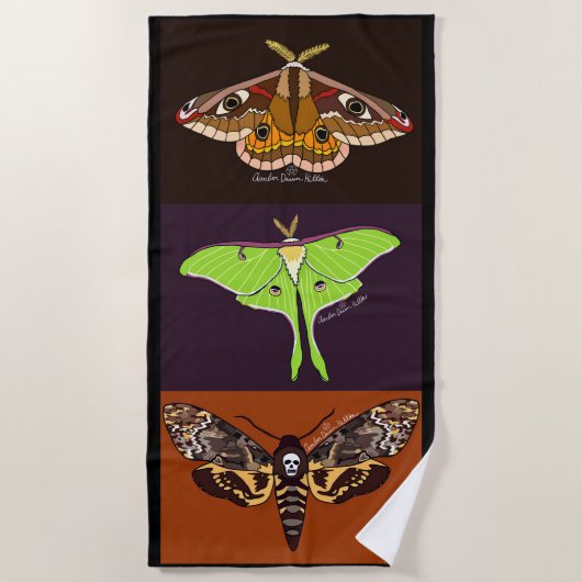 Moth Beach Towel Strandlaken (Voorkant)