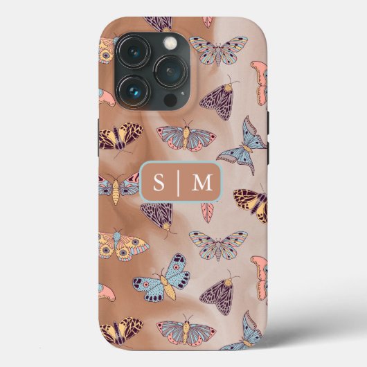 Moth Butterfly Hoesje-Mate iPhone Case (Achterkant)