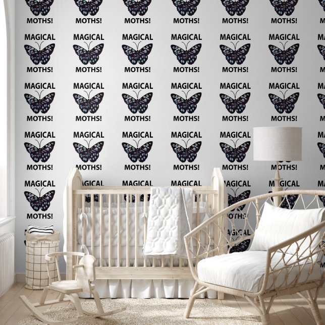 Moth Butterfly Magical Moths Behang (Kinderen)