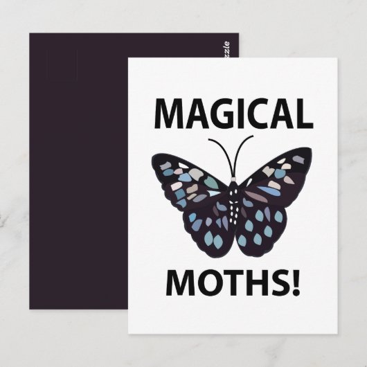 Moth Butterfly Magical Moths Briefkaart (Voorkant / Achterkant)