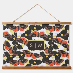 Moth Butterfly-patroon Verheldering van tapijt Hangend Wandkleed