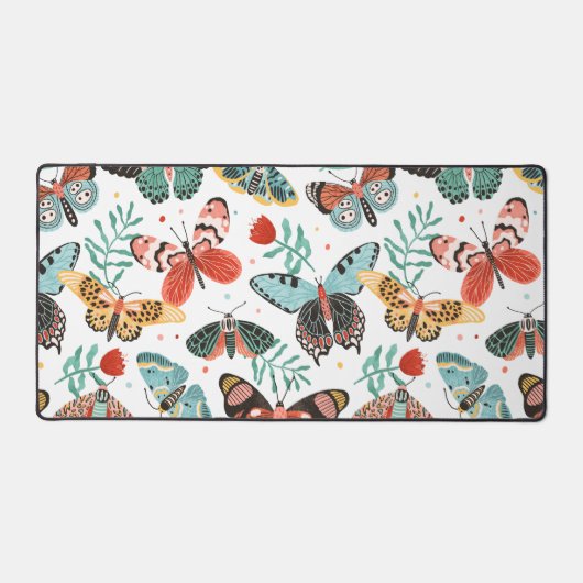 Moth Butterfly Pattern Bureaumat (Voorkant)