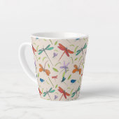 Moth Butterfly Pattern Latte Mok (Linkerhoek)