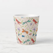Moth Butterfly Pattern Latte Mok (Voorkant)