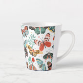 Moth Butterfly Pattern Latte Mok (Rechts)