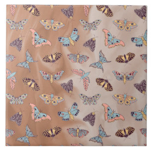 Moth Butterfly Pattern Tegeltje