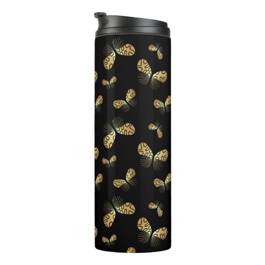 Moth Butterfly Pattern Thermosbeker (Geroteerd rechts)