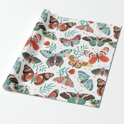 Moth Cadeaupapier (Uitgerold)