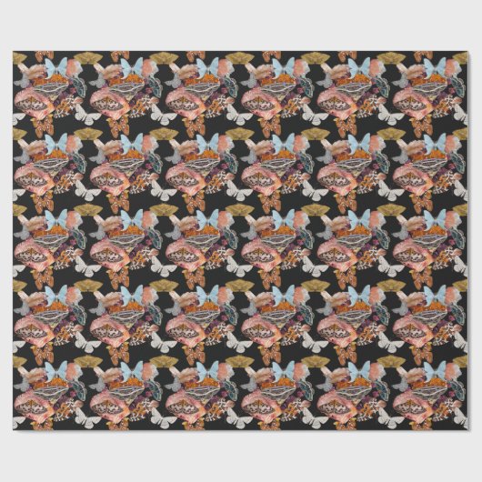Moth Cotillion | Goblincore Witchy Wrapping Paper Cadeaupapier (Vlak)