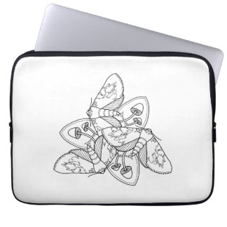 Moth en Mushroom Laptop Sleeve 10 inch