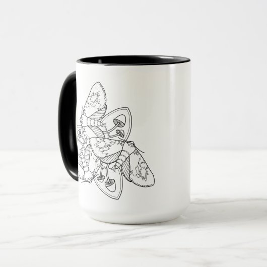 Moth en Mushroom Mok (Voorkant links)