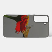 Moth en Red Zinnia Samsung Galaxy Hoesje (Achterkant horizontaal)