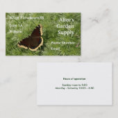 Moth en vert - Carte de visite (Devant / Derrière)