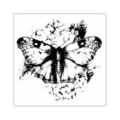 Moth & Flowers Rubber Stamp Rubberstempel (Afrduk)