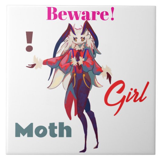Moth girl anime tegeltje (Voorkant)