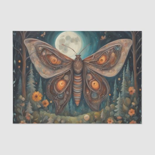 Moth in the Moonlight Decoupage Tissue Paper Tissuepapier (Voorkant)