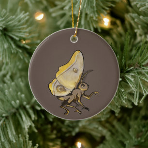 Moth Keramisch Ornament
