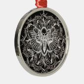 Moth Mandala Metalen Ornament (Rechts)