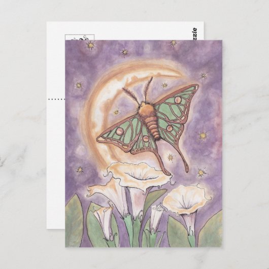 Moth & Moonflower Briefkaart (Voorkant / Achterkant)