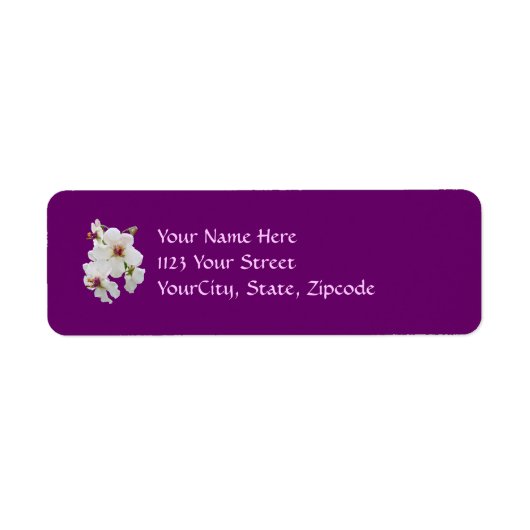 Moth Mullein Wildflower Return Address Label (Voorkant)