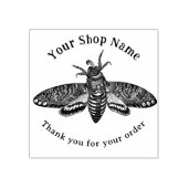 Moth of Death Sjabloon Small Business Rubberstempel (Afrduk)