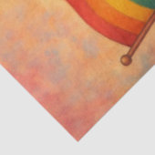 Moth of Pride and Blossoms Decoupage Papier (Detail)